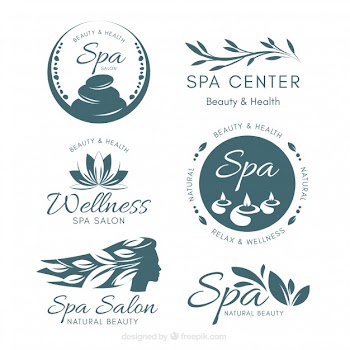 Nice spa logotype templates Free Vector