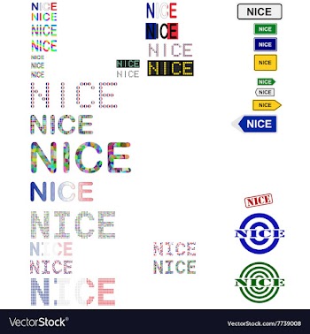 Nice text design set vector image