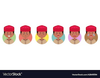 nigeria avatar with various expression