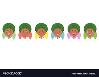 nigeria avatar with various expression