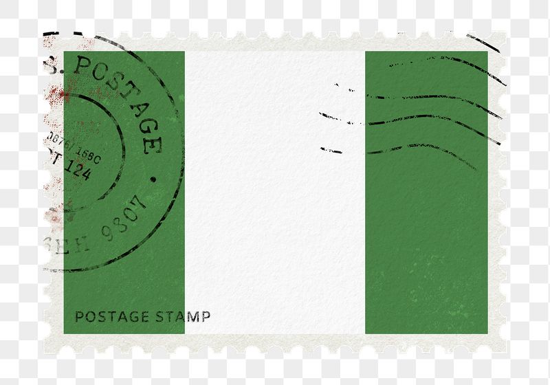 Nigeria flag png post stamp | Free PNG - rawpixel