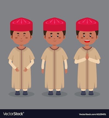 nigerian character with various expression