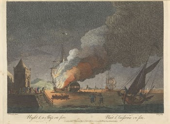 Night & a Ship on fire | Free Photo - rawpixel
