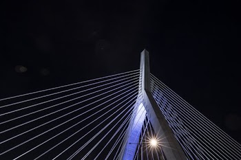 Night Bridge In Boston