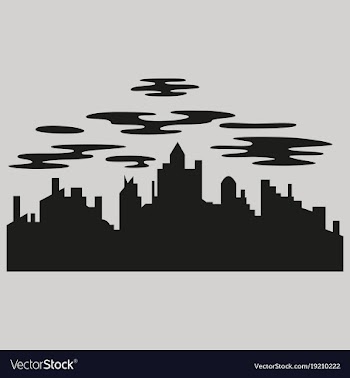 Night city dark urban scape night cityscape in vector image
