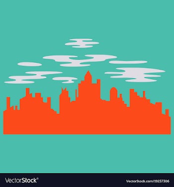 Night city dark urban scape night cityscape in vector image