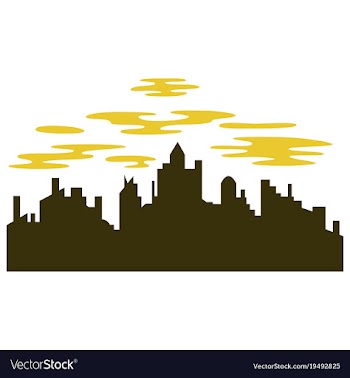 Night city dark urban scape night cityscape in vector image