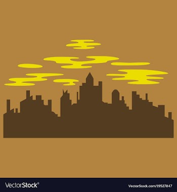 Night city dark urban scape night cityscape in vector image