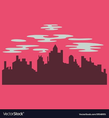 Night city dark urban scape night cityscape in vector image