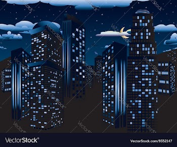 Night Cityscape Background vector image
