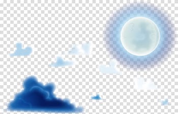 Night clouds and moon transparent background PNG clipart