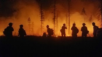 Night firefighters. Original public domain | Free Photo - rawpixel