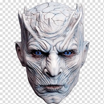 Night King 0 White Walker Mask Halloween costume, Nightdark transparent background PNG clipart