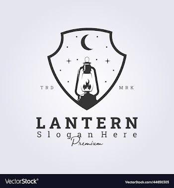 night lantern camp logo design