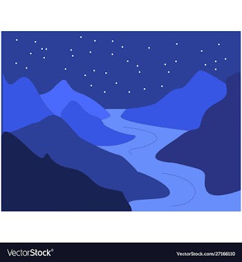 Night mountains vector image