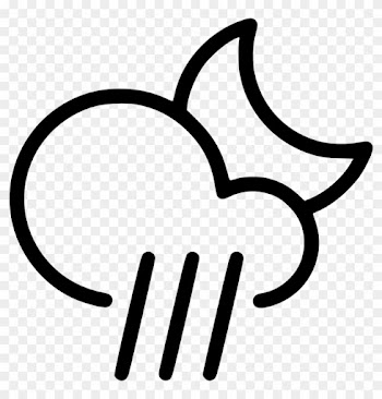 Night Rain Cloud Moon Svg Png Icon Free Download - Storm