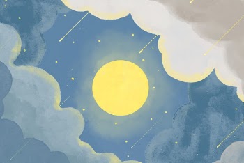 Night sky full moon aesthetic | Free PSD - rawpixel
