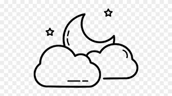 Night Sky Moon Star Clip Art - Imagenes De Mansedumbre Para Dibujar