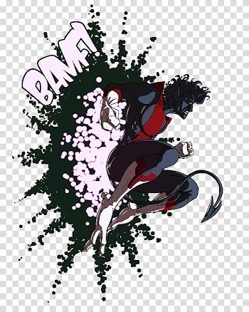 Nightcrawler Spider-Man Deadpool Storm Bamf, creative smoke poster background daquan transparent background PNG clipart