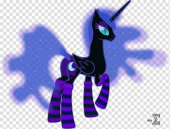 Nightmare Moon in Socks, unicorn animated illustration transparent background PNG clipart