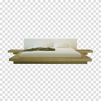 Nightstand Table Platform bed Bed frame, Modern luxurious King transparent background PNG clipart