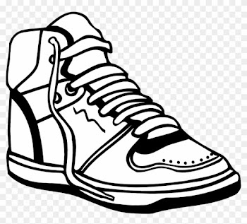 Nike Clipart Basketball Shoe - Shoe Clipart Black And White