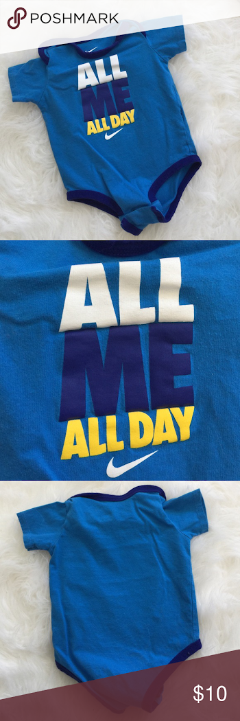 Nike Onsie Adorable blue onesie with snap closure. Some fading on ...