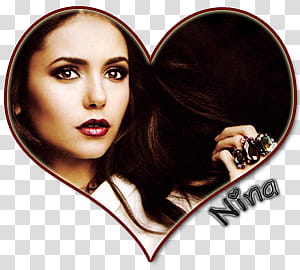 Nina Dobrev heart transparent background PNG clipart