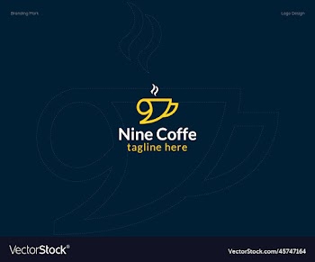 nine coffee logo design - coffee logo design