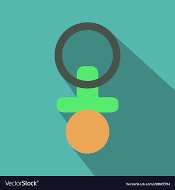 Nipple icon baby icon in flat style of baby toy vector image
