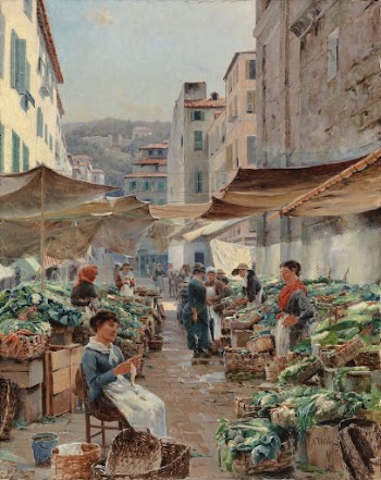 Nizzan vihannestori (vanha tori), 1885, | Free Photo - rawpixel