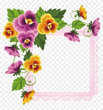 花のフレームのイラスト画像no 642パンジーフレーム無料のフリー素材集百花繚乱 - Flower Border Design For Papers