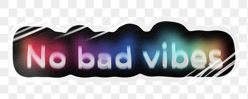 No bad vibes png word | Free PNG - rawpixel