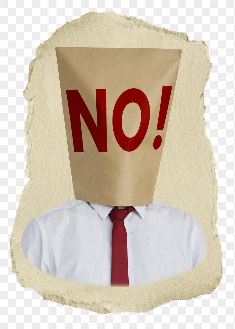 NO! bag png covering businessman's | Free PNG - rawpixel
