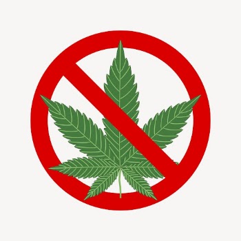 No cannabis sign sticker, leaf | Free PSD - rawpixel