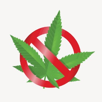 No cannabis sign sticker, leaf | Free PSD - rawpixel