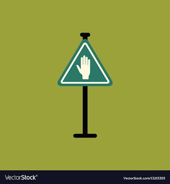 No entry hand sign traffic symbol vector image