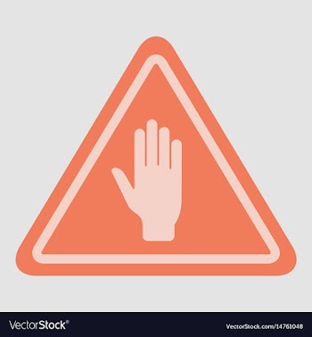 No entry hand sign traffic symbol vector image