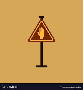 No entry hand sign traffic symbol vector image
