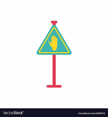 No entry hand sign traffic symbol vector image