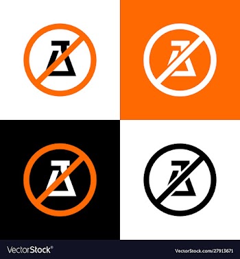 No experiment sign science forbidden icon vector image