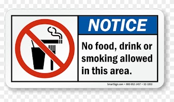 No Food Drink Smoking Notice Sign - No Food Or Drink Or Smoking Sign