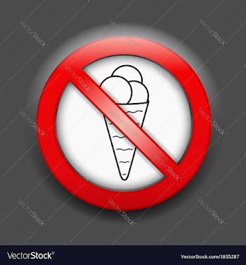  					No Ice Cream Sign vector image														