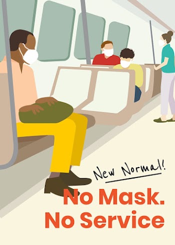 No mask no service psd template new normal lifestyle