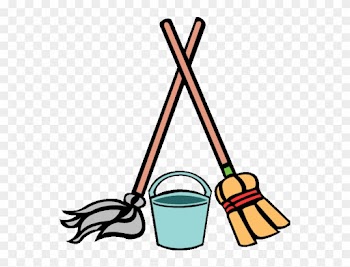 No Money Cartoon - Broom And Mop Clipart
