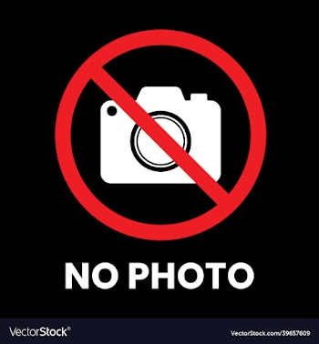 no photo sign sticker with text inscription