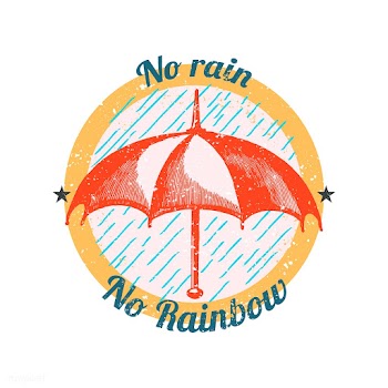 No rain no rainbow illustration | Free stock vector - 562940