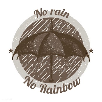 No rain no rainbow illustration | Free stock vector - 562986