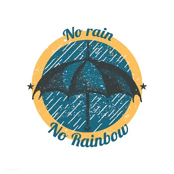 No rain no rainbow illustration | Free stock vector - 562993