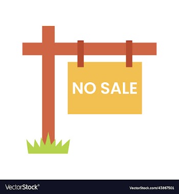 no sale wooden sign board